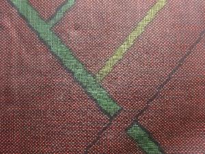 アンティーク 幾何学模様織り出し本場泥大島紬着物(5マルキ)